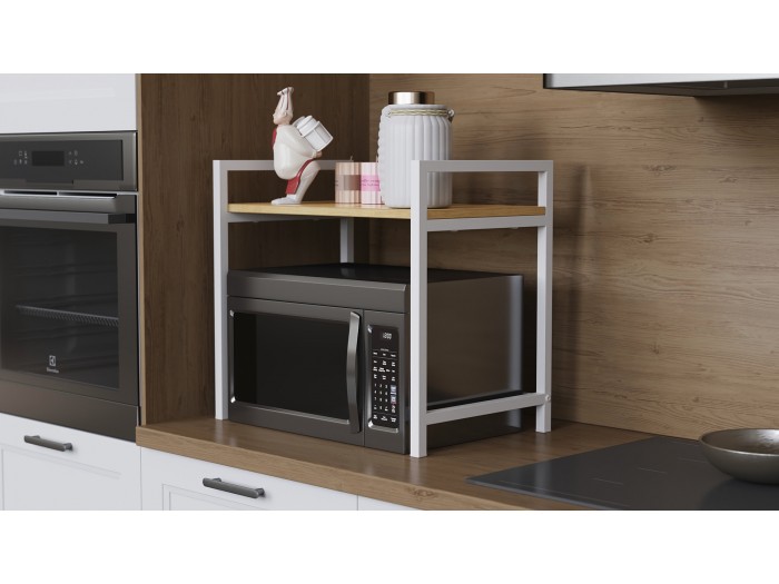 Помощна етажерка за кухня Kitchen 303 (дъб артисан/бяло)